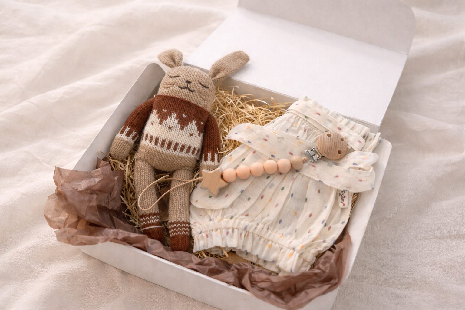 お祝いギフトセット<br>編みぐるみ＆ベビーブルマ