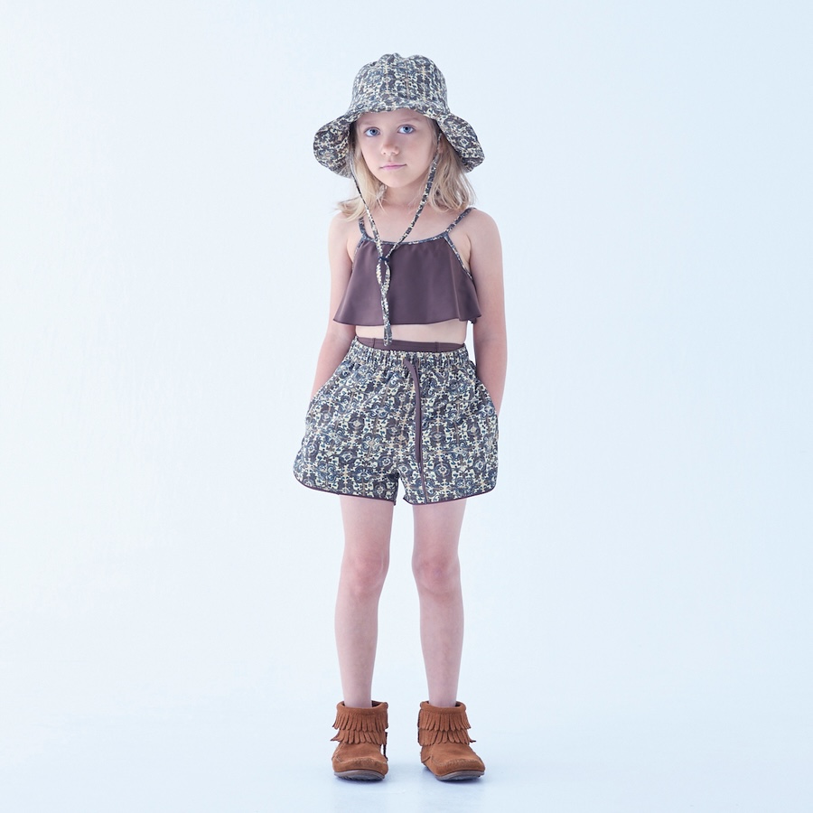 eLfin Folk(エルフィンフォルク)Old Tile Pattern Girls Swim Shorts
