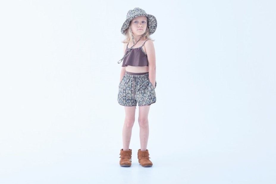 eLfin Folk（エルフィンフォルク）<br>Old Tile Pattern Girls Swim Shorts - 画像 (6)