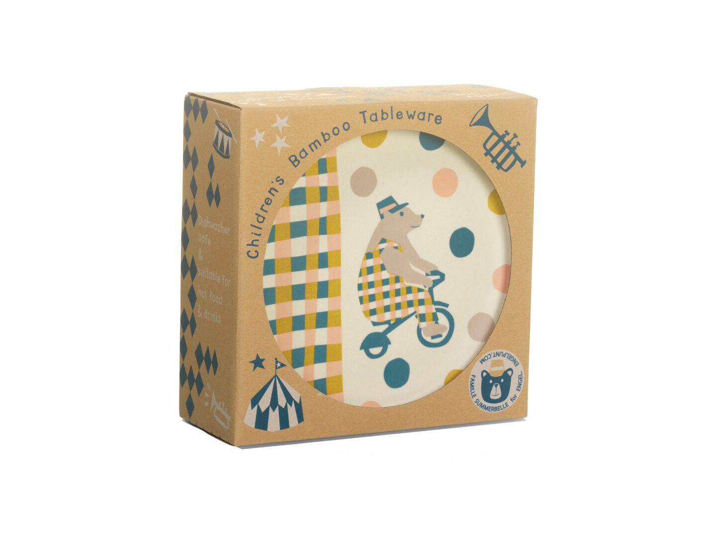 【30% OFF】バンブー食器セット<br>ENGEL(エンゲル)Kids Plate Set「circus」「ice cream」「tent」 - 画像 (5)